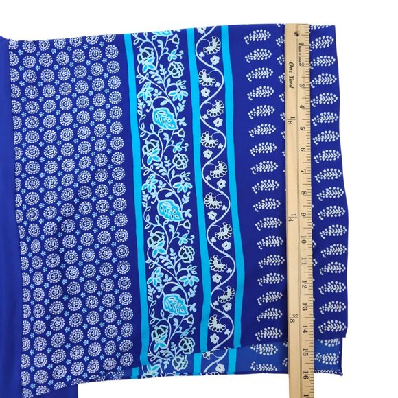 Chicos Pullover Top Womens 2 US L Paisley Handkerchief Batwing Sleeve Keyhole - Picture 8 of 16